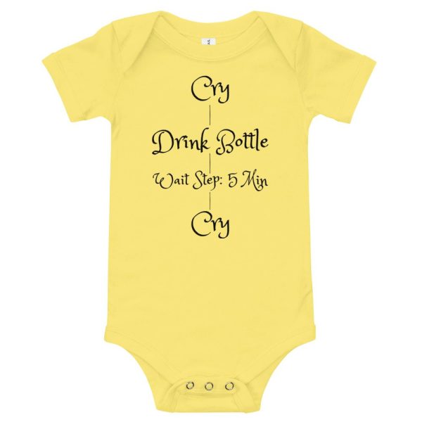 baby short sleeve one piece yellow front 61a6d02f1a3f0