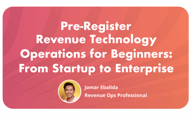 Pre-Register Revenue Technology Operations for Beginners