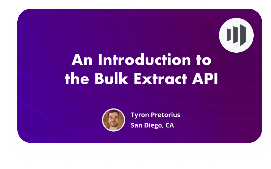 #5 An Introduction to the Bulk Extract API