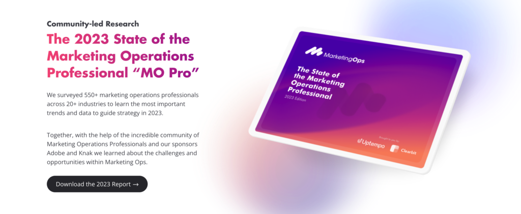 Download the Full "State of the Marketing Ops Pro 2023" Report