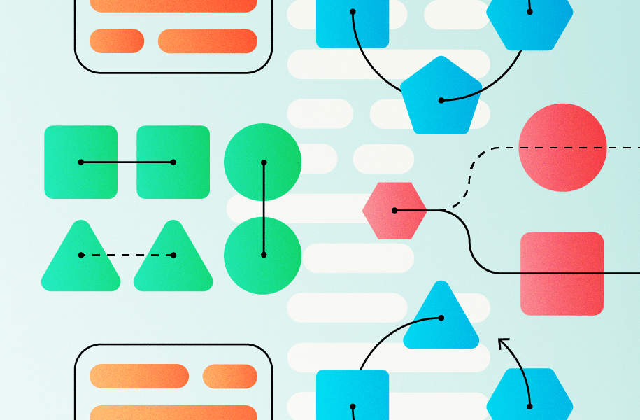 A graphic showing geographic shapes connecting by lines. The blog is about data saboteurs in Salesforce.