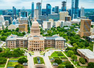 stock photo a bird s eye view of texas capitol building in austin tx 2480437597 1